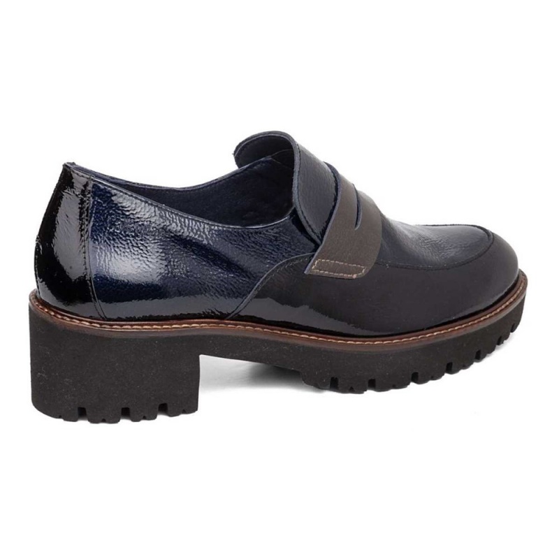 Mocassin CallagHan Freestyle Noir Bleu Grise Femme | HNZ-2344167