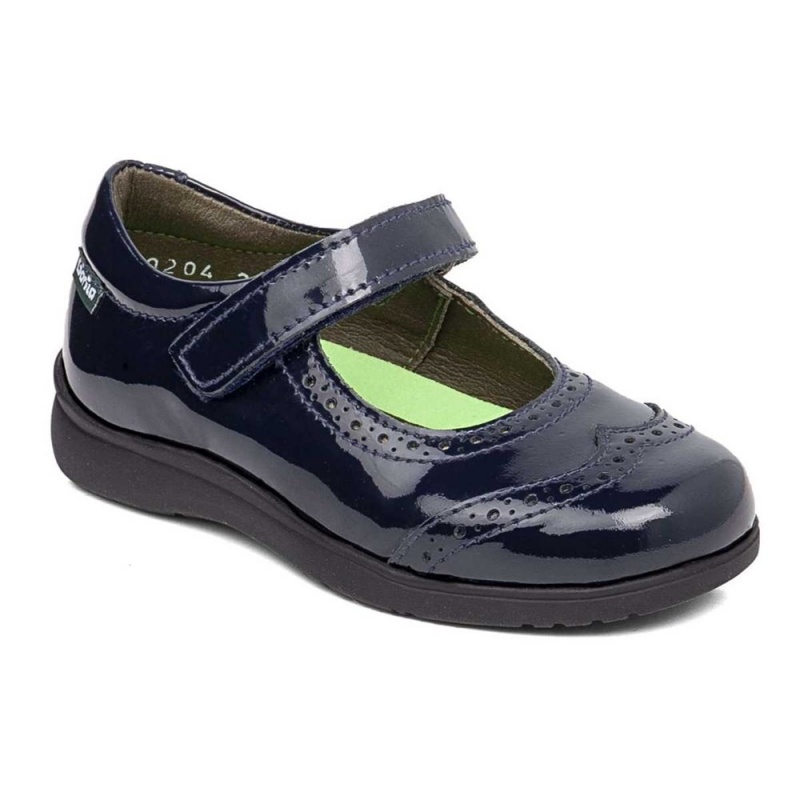 Chaussures D'école CallagHan Pencil Bleu Fille | UXP-3249629